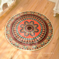 Decoración boho boho nórdica bohemia bohemia hecha a mano fibra de algodón estampado alfombra redonda dormitorio sala de estar de baño alfombra de baño